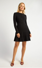 THE MILA PLEATED KNIT DRESS